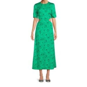 The Kooples Green Poppy Cut Out  Dress Size 3 (8) Retails 455.00